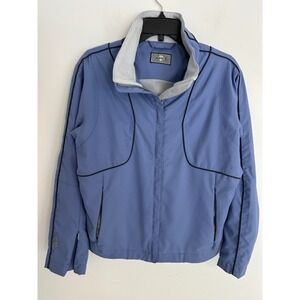 Descente Womens Ski Jacket Full Zip Fleece‎ Lined Collar periwinkle blue Size 8